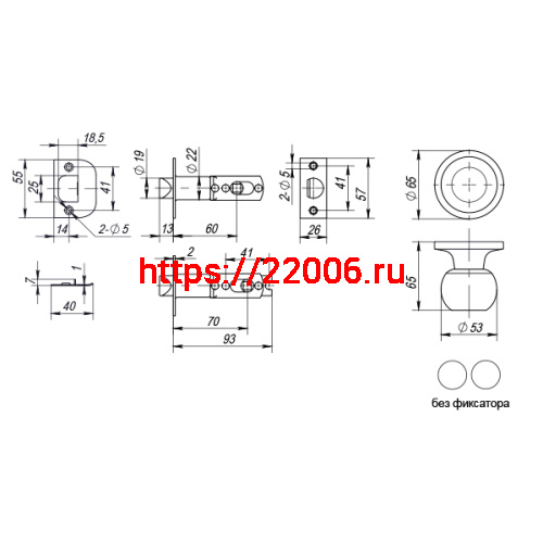 Ручка Fuaro (Фуаро) защелка DK672/BL BL-BK (672/BL BL-B) ( фик.) черный фото 3