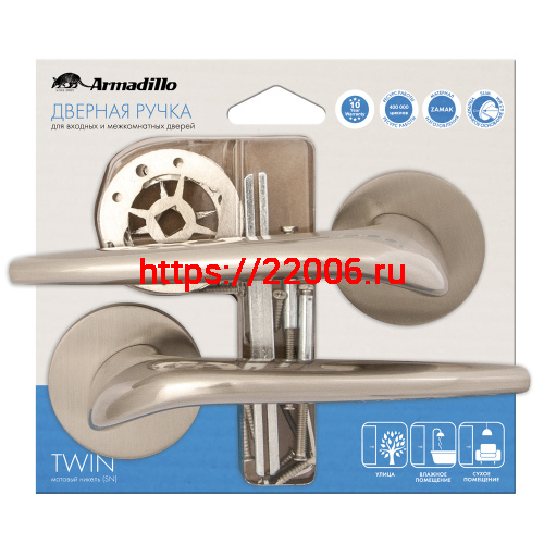 Ручка Armadillo (Армадилло) раздельная TWIN URS/HD BPVD-77 Вороненый никель фото 3 Ручка Armadillo (Армадилло) раздельная TWIN URS/HD BPVD-77 Вороненый никель фото 3