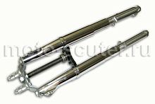 Вилка передняя мопед Альфа 27мм в сборе ось 12 мм