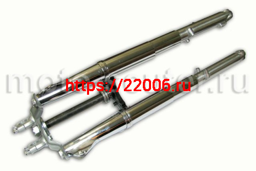 Вилка передняя мопед Альфа 27мм в сборе ось 12 мм