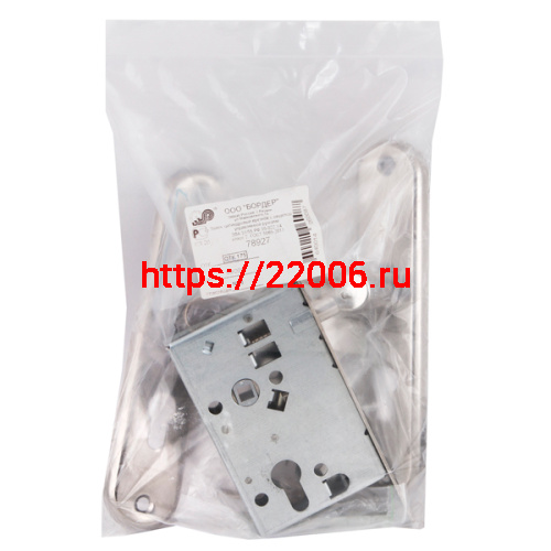 Корпус Sam (Сам) врезного замка с защёлкой в комплекте с ручкой ЗВ4-31/55 РФ55-022 (черн жемчуг) /78927/ фото 2