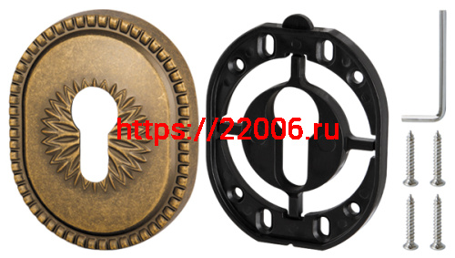 Накладка Armadillo (Армадилло) на цилиндр ESC.C.CL/OV (ET-DEC CL) OB-13 античная бронза фото 4 Накладка Armadillo (Армадилло) на цилиндр ESC.C.CL/OV (ET-DEC CL) OB-13 античная бронза фото 4