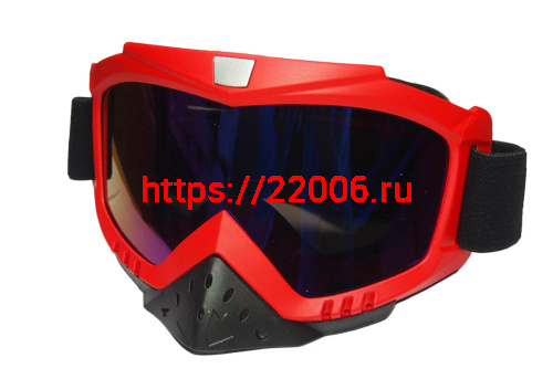 Очки NORTH WOLF YМ655 мотокросс с отсекателем/красные