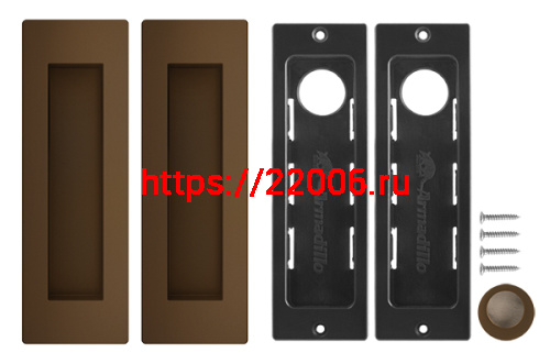 Ручка Armadillo (Армадилло) для раздвижных дверей SH.URB153.010 (SH010 URB) BB-17 коричневая бронза фото 5 Ручка Armadillo (Армадилло) для раздвижных дверей SH.URB153.010 (SH010 URB) BB-17 коричневая бронза фото 5