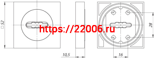 Накладка Fuaro (Фуаро) под сувальдный ключ SC.K.KM52 (SC KM) CP-8 хром фото 3 Накладка Fuaro (Фуаро) под сувальдный ключ SC.K.KM52 (SC KM) CP-8 хром фото 3