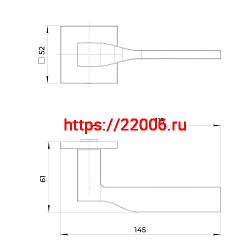 Ручка Ajax (Аякс) раздельная K.JS51.SALTO SN-3 матовый никель фото 3 Ручка Ajax (Аякс) раздельная K.JS51.SALTO SN-3 матовый никель фото 3