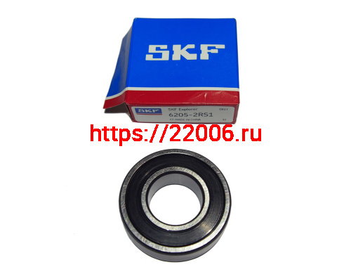 Подшипник 180205 (25х52х15) закрытый резиной (6205 2RS) Буран 081Т SKF оригинал (112 T)